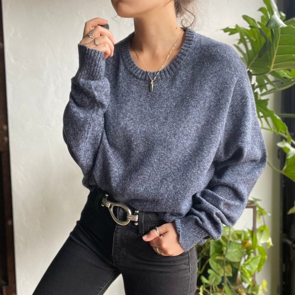 🏷 Sold | Soft Knit Blue Crewneck Sweater - Picture 3 of 7